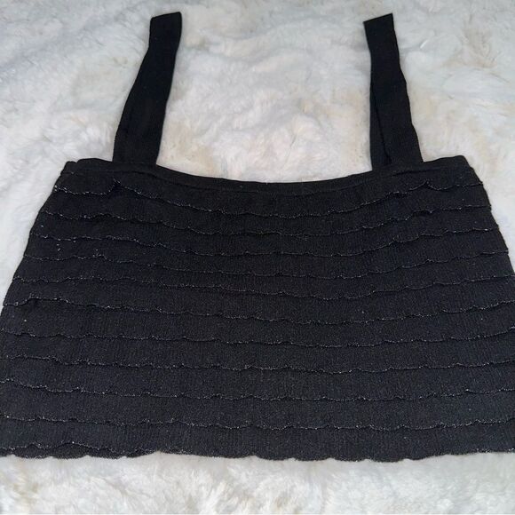 Zara black textured knit tank top - Picture 8 of 8